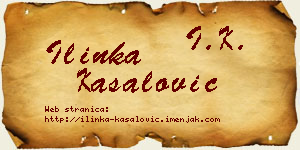 Ilinka Kasalović vizit kartica